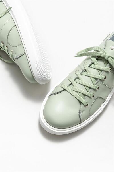 Elle Shoes Mint Yeşili Deri Erkek Spor Ayakkabı