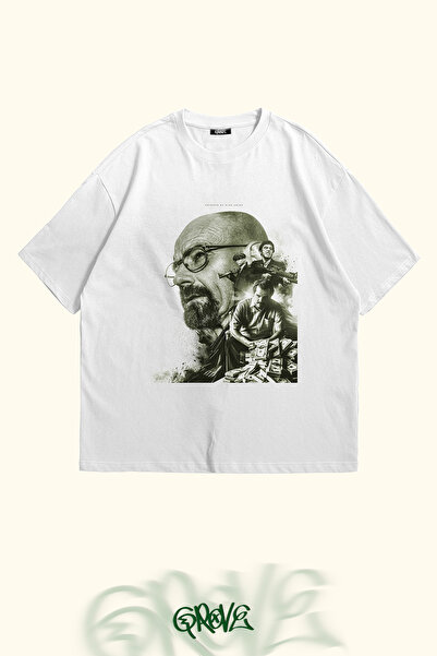 Grove Fashion تي شيرت Heisenberg Escobar مطبوع للجنسين مقاس كبير