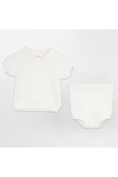 Minora Unisex Knitwear Thessaloniki Suit with Shorts Bone