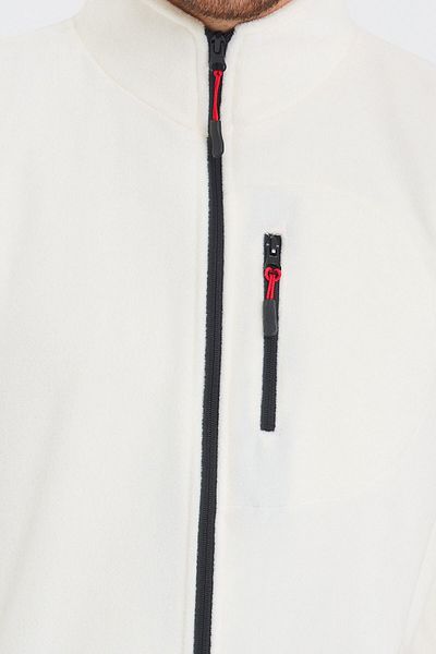 COMBİNE MİCHAİL White Color 3-Pocket Zippered Men's Fleece - White