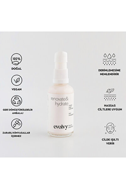evolvy natural skincare Renovate & Hydrate Doğal Nemlendirici Yüz Kremi (ITIR...
