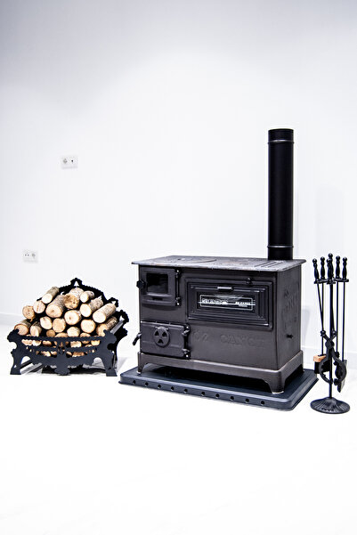 özçanci ( Ürün Ağırlığı : 63 KG ) Döküm Camlı Siyah Mat Emaye Kuzine Eskişehi...