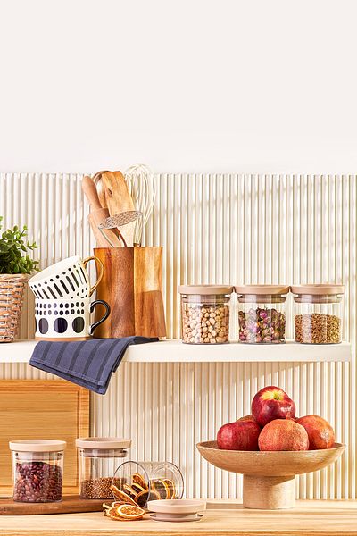 Emsan Arya Beige Small Storage Container - Set of 6 Trendmerry 1021572
