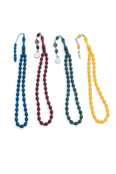 TREND COLLECTİON Damla croială Set de 4 cadouri pentru bărbați cu mărgele de rugăciune Albastru Roșu Verde Galben