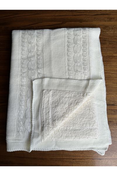 NURHAN HOME COLLECTION Hair Knitted Lamb Welsoft Lined Knitwear Blanket