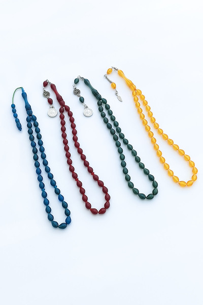 TREND COLLECTİON Damla croială Set de 4 cadouri pentru bărbați cu mărgele de rugăciune Albastru Roșu Verde Galben
