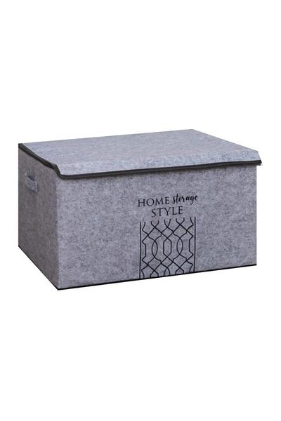 Emir-AYDIN 3 PCS Multi-Purpose Maxi Box with Felt Lid Storage Pouch 47x37x24cm