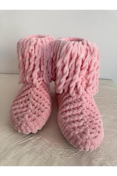 MERUT STYLE HAYATINI RENKLENDİR Ev Botu Panduf Kadife Ip Açık Pembe Püsküllü ...