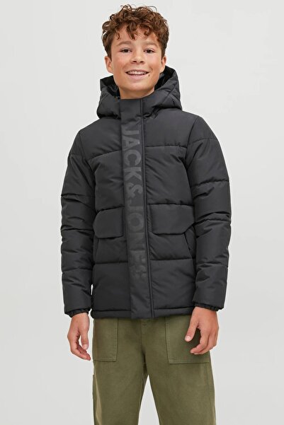 Jack & Jones JCOSPEED PUFFER SN JNR Siyah Erkek Çocuk Ceket