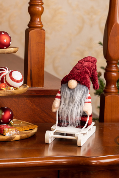 Karaca Home New Year Yılbaşı Velvet Santa's Gnome With Slide