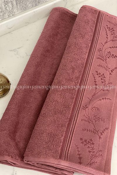 Özdilek Ditsy Hand-Face Towel 4 Pieces - Pink - Plum