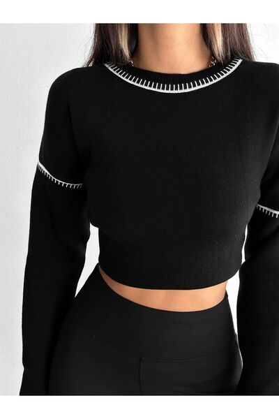 Noa Noa Shepherd's Stitched Basic Knitwear Women's Sweater