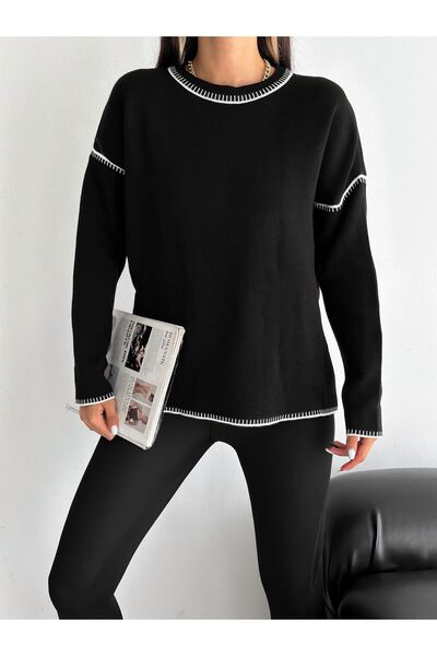 Noa Noa Shepherd's Stitched Basic Knitwear Women's Sweater