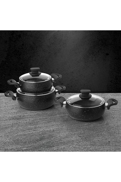 CVS Dn 20005 6 Piece Cast Bakelite Handle Casserole Set