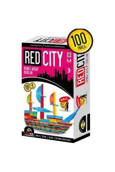 Redka Redcity Colorful Wooden Blocks RD5207 Mind, Intelligence and Strategy Game, Box Game