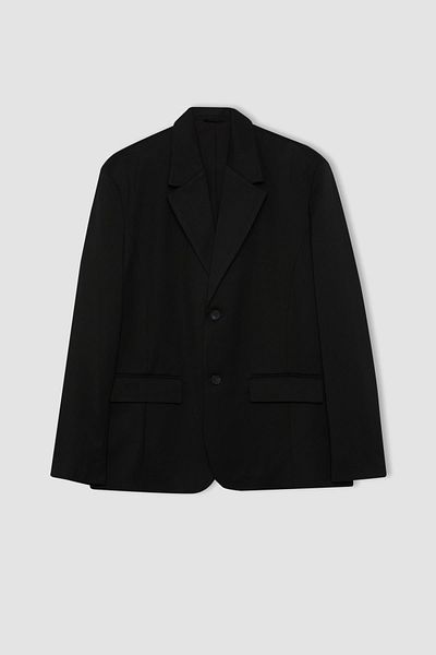 DeFacto Bequem geschnittene, mit Knöpfen gefütterte Basic-Blazerjacke B0060ax23wn