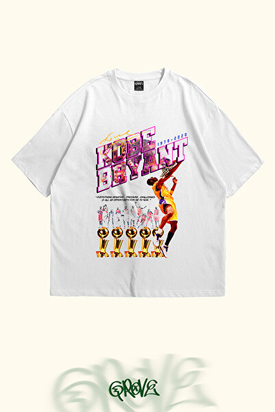 Grove Fashion تي شيرت مطبوع عليه كرة السلة كوبي للجنسين مقاس كبير