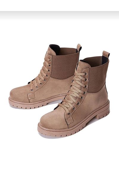 GDT Ayakkabı Γυναικείες μπότες Whiteline Mink Color Suede Leather