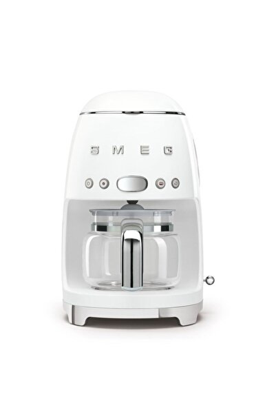 SMEG White Filter Coffee Machine And Coffee Grinder Set