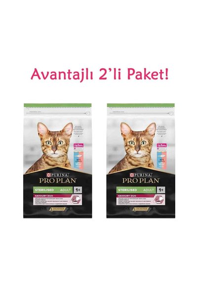 Pro Plan Pro Plan Sterilised Kediler Için Somonlu Kedi Maması 3 Kg ( 2 ' li P...