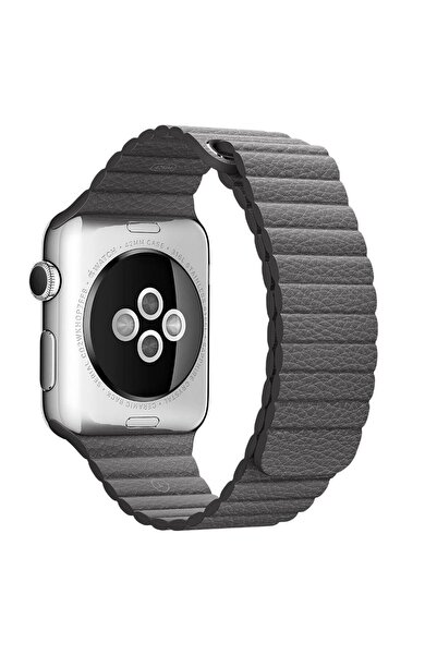 Techmaster Apple Watch 4 5 6 7 8 9 42mm 44mm 45mm Uyumlu Leather Loop Kordon