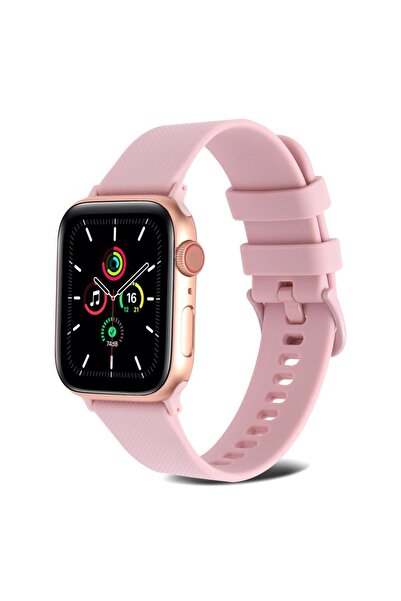 Techmaster Apple Watch 5 6 7 8 9 38mm 40mm 41mm Uyumlu Point Silikon Kordon