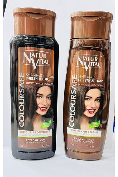 Natur Vital Kahve Saçlar Için Bakım Seti Şampuan+Saç Maskesi
