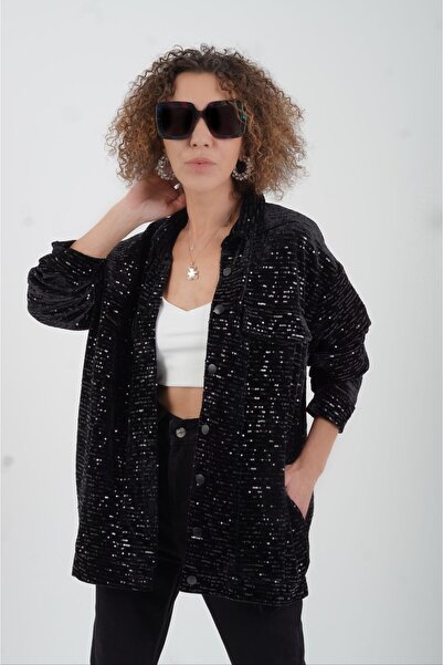 Zelish My Sister Siyah Pul Payet Ceket