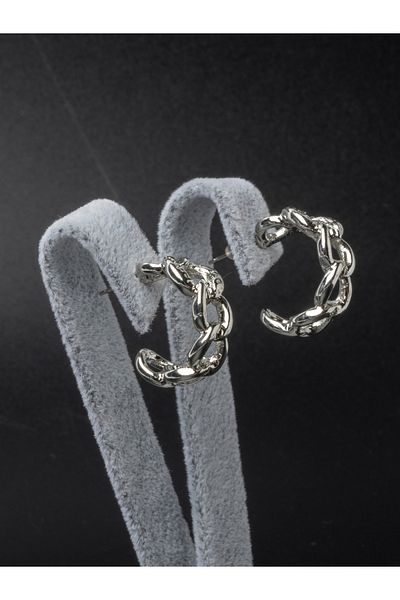 TURBİJ Trend Women's Semicircular Stud Earrings