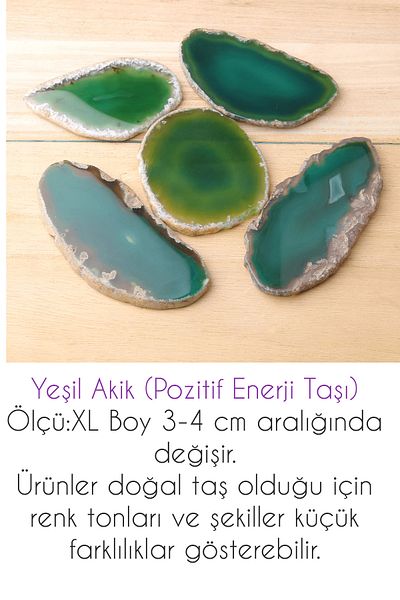 Tesbih Atölyesi Certified Zircon Stone Plate Green Agate Stone Necklace