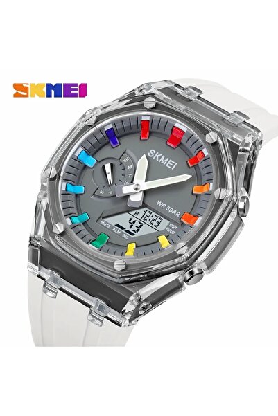 Skmei 2100 Renkli Spor Tasarım Led Kol Saati