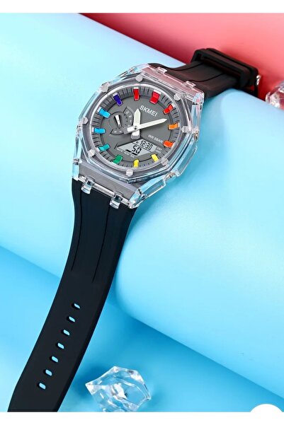 Skmei 2100 Renkli Spor Tasarım Led Kol Saati