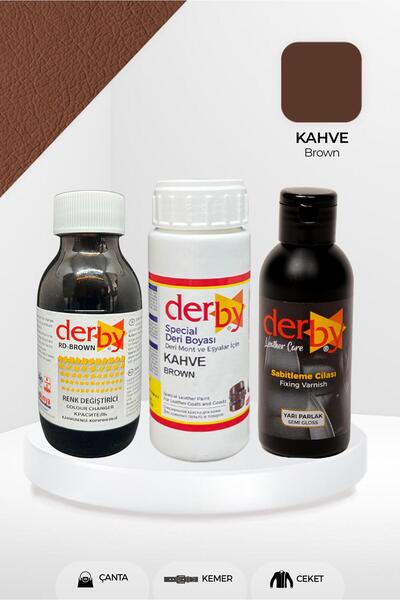 Derby Deri Mont Ve Eşya Renk Değiştirme Seti / Mont Eşya Çanta Kemer Cüzdan R...