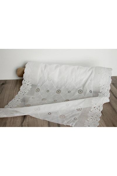 DedeEvTekstil Dulap și husă pentru sertar din dantelă PVC anti-alunecare - marginea dreaptă la mijloc margaretă
