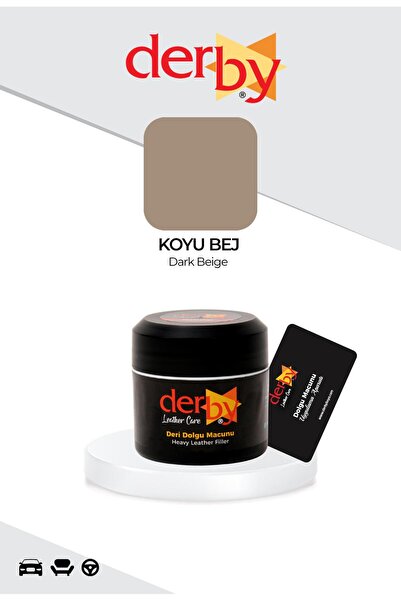 Derby Koyu Bej Deri Tamir Macunu - Çatlak ve Yırtık Deri Kremi.