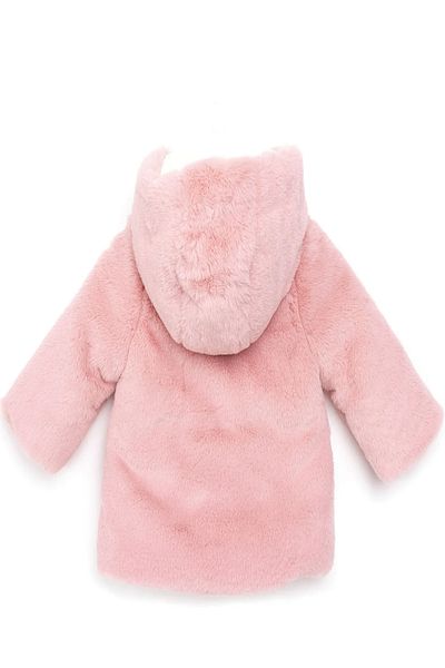 PODIUM GYM Trend Special Series Cute Baby Fur Lined 100% Cotton Pocket Hooded Winter Coat-Pink