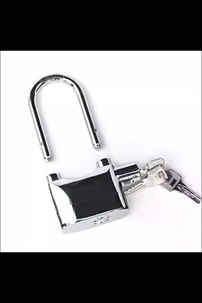 xolo Su Geçirmez Alarmlı 110 Desibel Asma Kilit Gümüş Yedek Anahtarlı Set XLK404