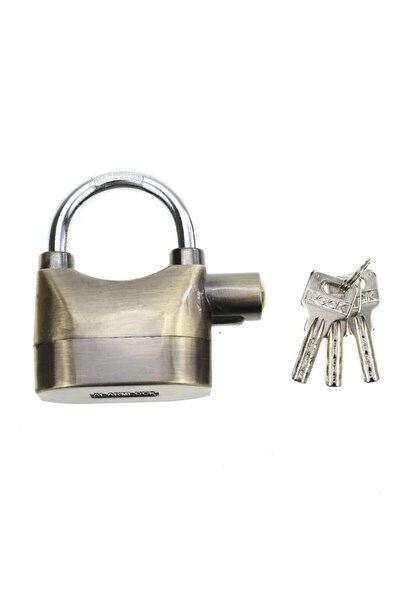 Dahaus 110 Desibel Darbeli Su Geçirmez Alarmlı Altın Sarı Asma Kilit Yedek An...