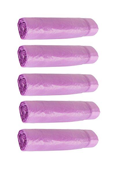 Eliz Party Büzgülü Lavanta Kokulu Orta Boy Çöp Torbası 55x60 cm 10'lu 5 Rulo
