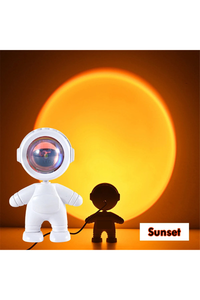 Canderel Astronot Gün Batımı Lamba Günbatımı Işıklı Sunset Lamba 180 Derece Dönebilen Ortam Işığı
