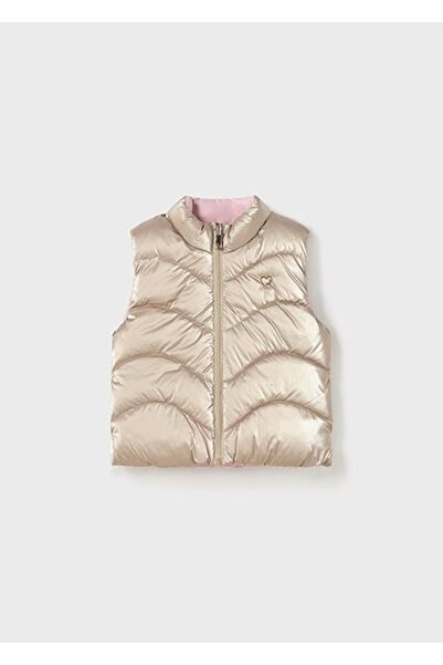 MAYORAL سترة بنية للفتيات الصغيرات ذات وجهين