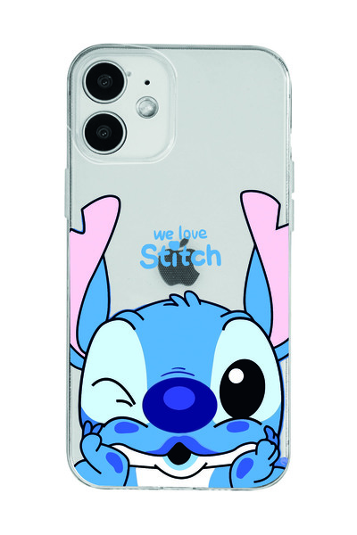 Magic Ring حافظة هاتف شفاف متوافق مع Iphone 12 متوافق مع We Love Stitch Patte...