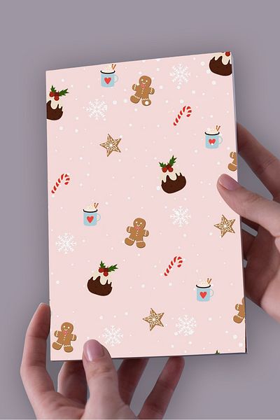 Namgo دفتر ملاحظات غير مبطن من Gingerbread Collage Christmas مقاس A5 (50 ورقة) خاص بالعام الجديد