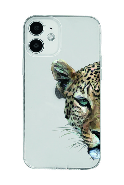 Magic Ring iPhone 12 Compatible Tiger Pattern Transparent Phone Case