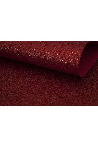 Lino Glitter Cardboard 50x70 Cm 5 Pieces 250 GrRed
