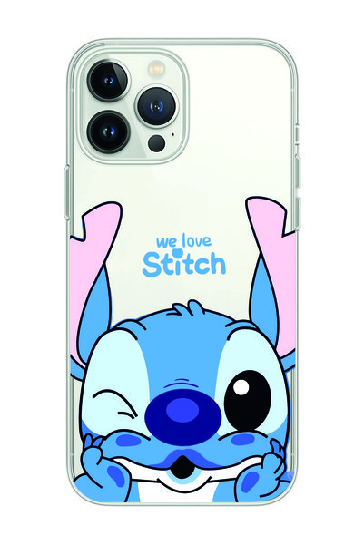 Magic Ring حافظة هاتف شفافة متوافقة مع هاتف Iphone 15 Pro Max We Love Stitch