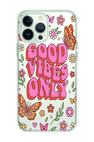 Magic Ring حافظة هاتف شفافة متوافقة مع هاتف Iphone 15 Pro Max Good Vibes فقط