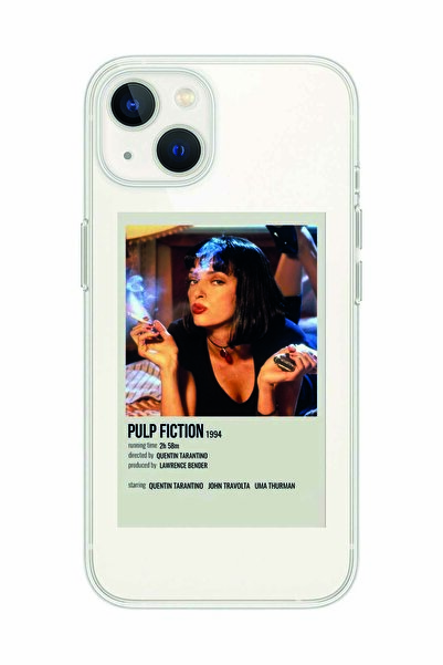 Magic Ring Iphone 13 Uyumlu Pulp Fiction Minimalist Poster Desenli Şeffaf Tel...
