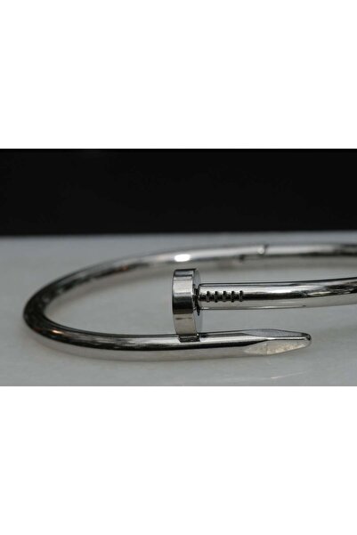 Çelik Steel Silver Studded Bracelet