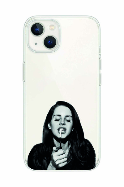 Magic Ring حافظة هاتف شفافة منقوشة متوافقة مع هاتف Iphone 15 Plus Lana Del Rey